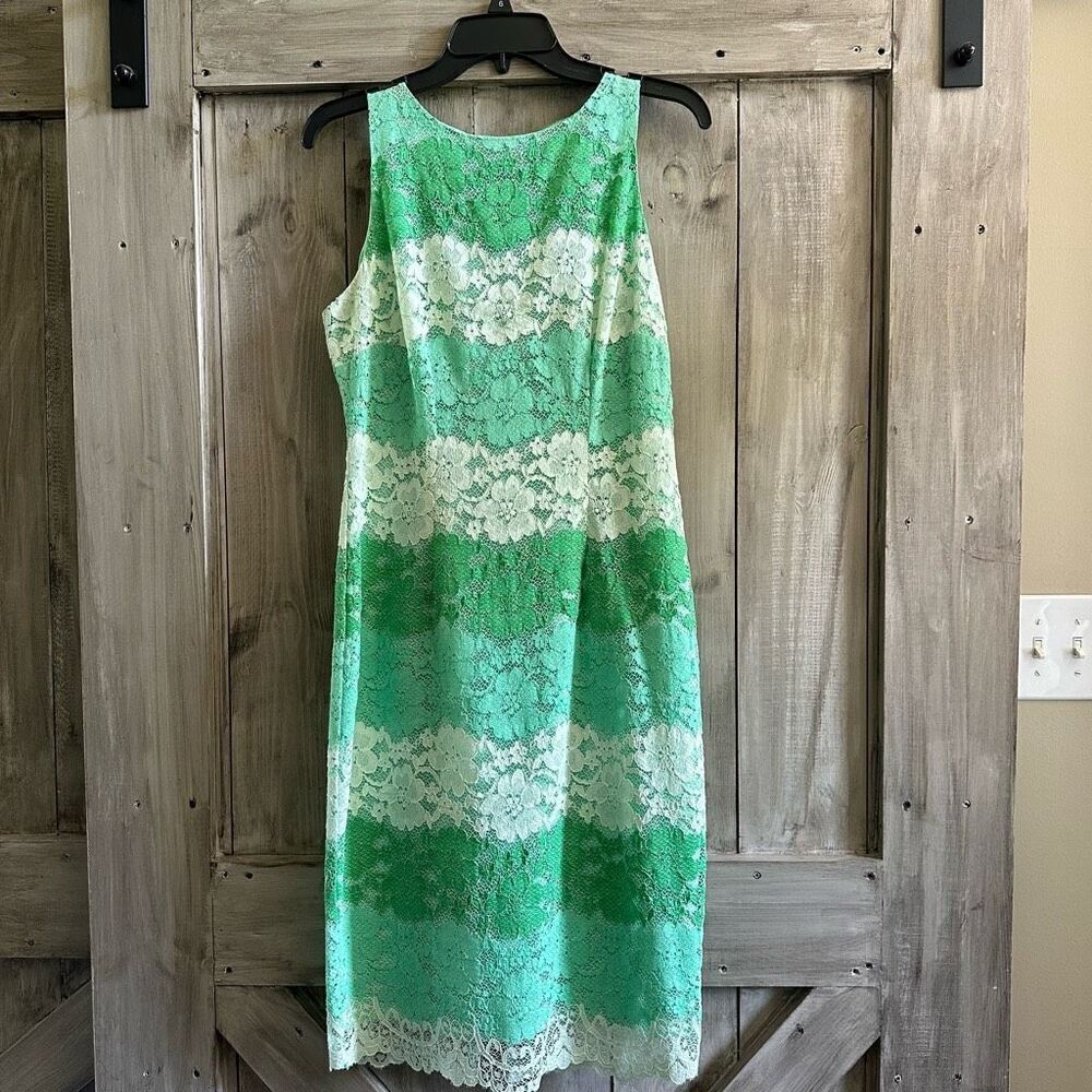 New York & Company Lace Green Mint Dress Midi